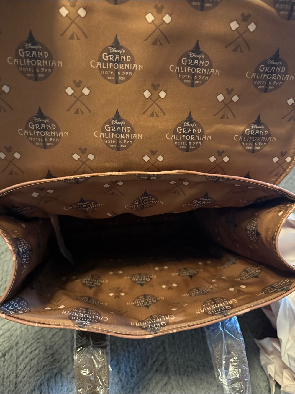 Loungefly Brown Grand Californian Hotel & Spa Themed Backpack - Picture 5 of 7